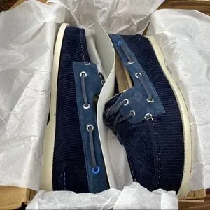 Sapato Náutico Sperry Masculino - Veludo Cotelê E Camurça